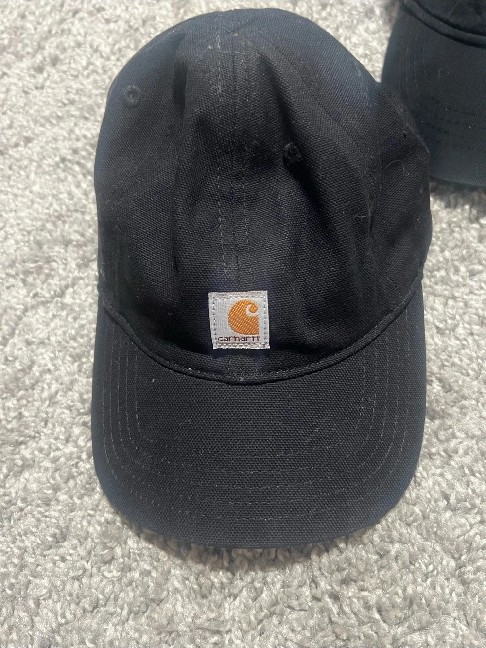 Bundle of two Carhartt and Nike Black Toddler Baseball Cap with Woven Logo Patch